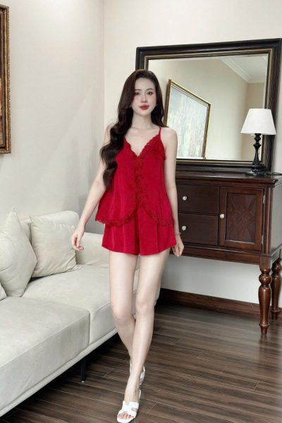 Elegant Lace Bow Camisole Set