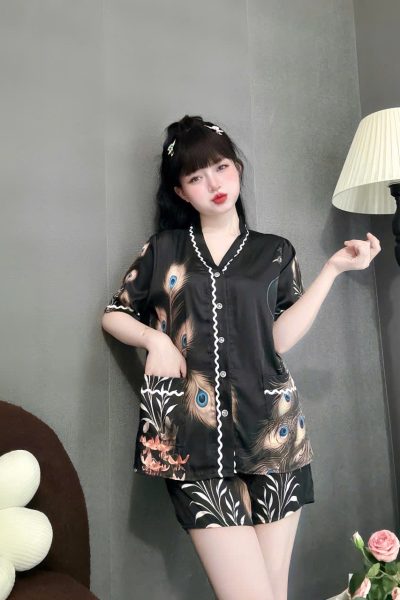 Premium Silk Short Pajama Set – Shirt & Shorts